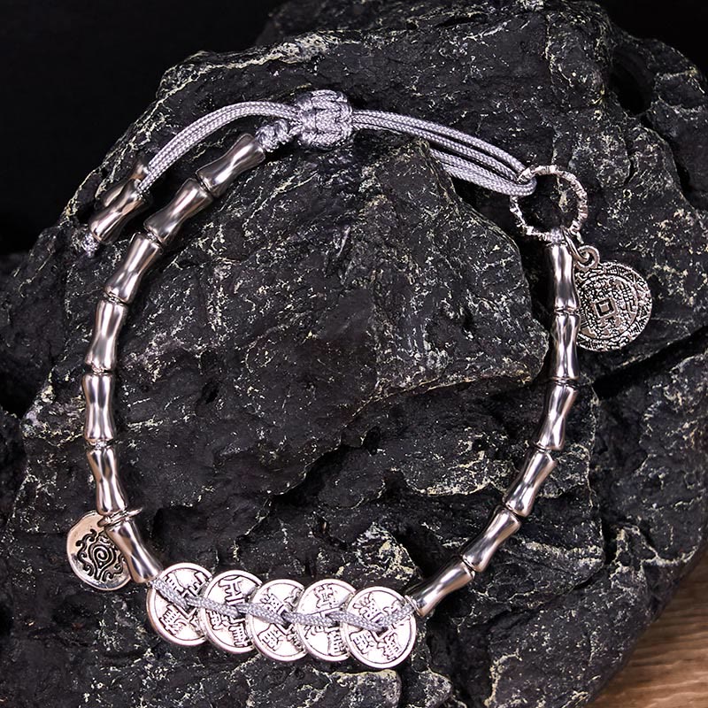 Five Emperor Coins Mountain Ghosts Protective Bracelet - Image 2