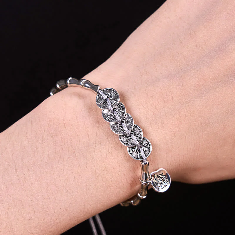 Five Emperor Coins Mountain Ghosts Protective Bracelet - Image 4