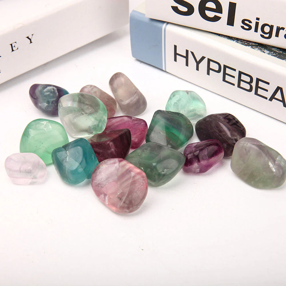 0.5kg Fluorite Tumbled Stones 2.5-3.5cm Polished Crystals - Image 5