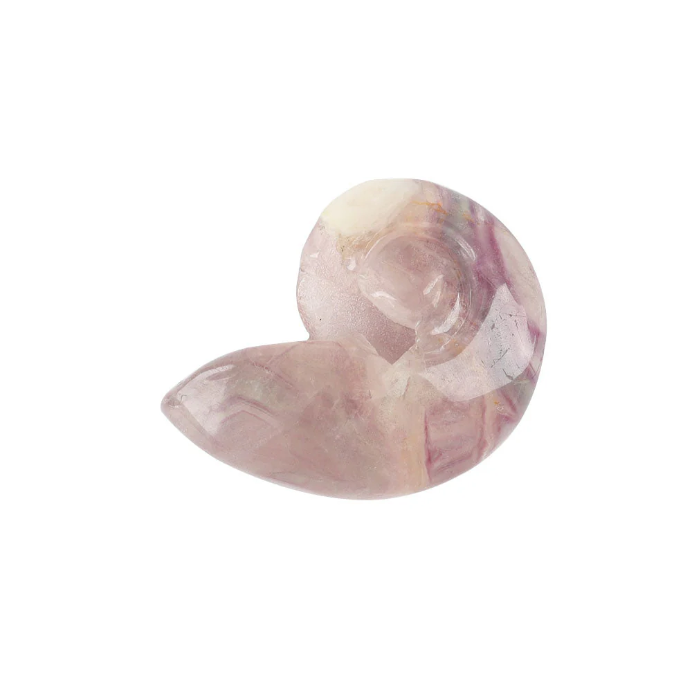 Fluorite Crystal Snail Shell Carving 1.92" Hand-Carved Figurine - Image 6
