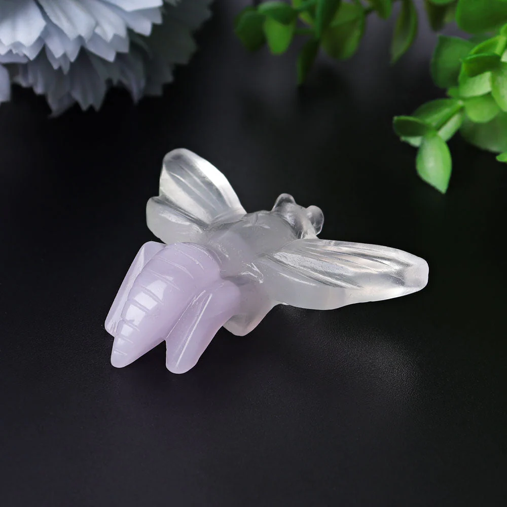 2.4-inch Fluorite Bumble Bee Crystal Animal Carvings - Image 7
