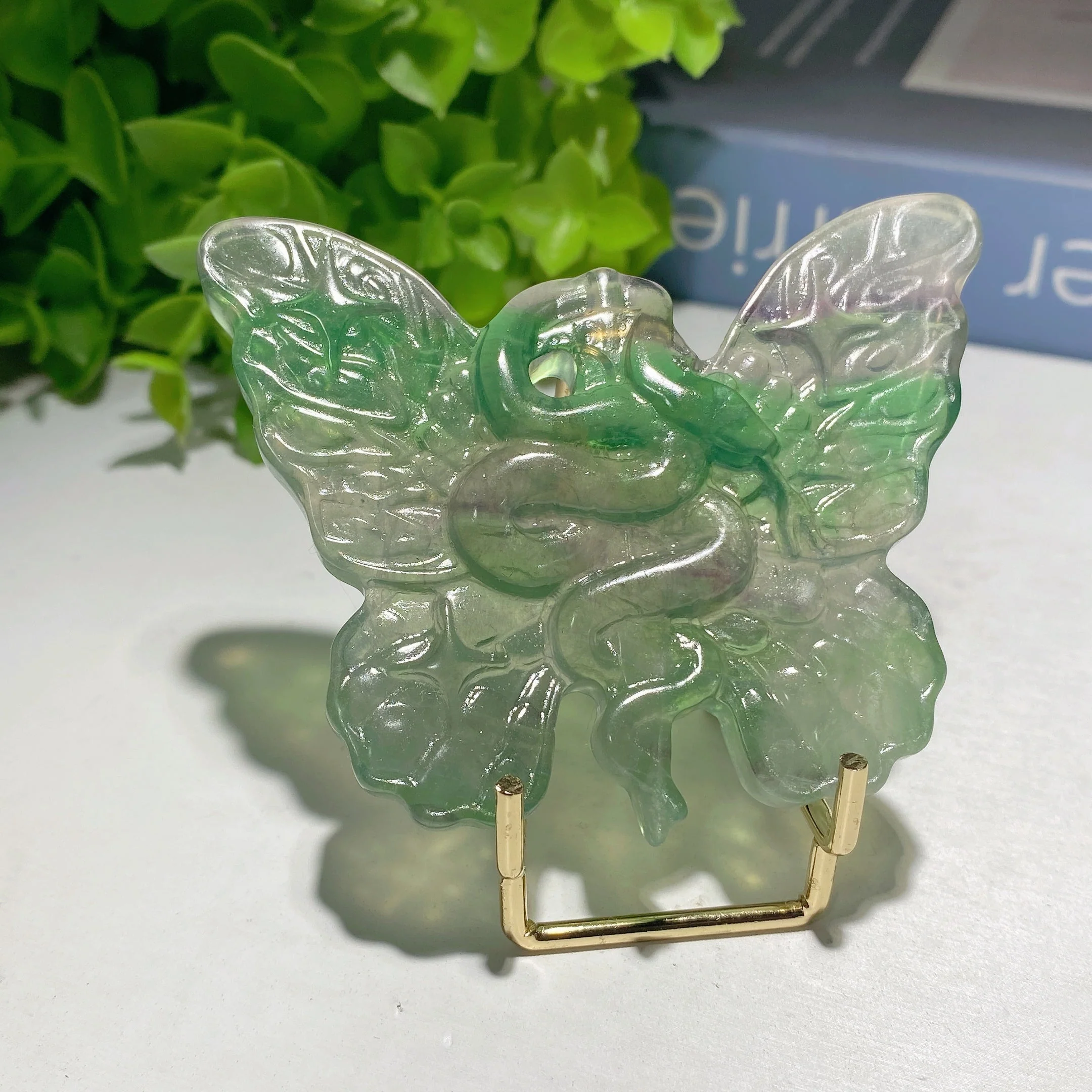 Fluorite Butterfly Carvings 2.7-3.0 inch Spiritual Figurines - Image 6
