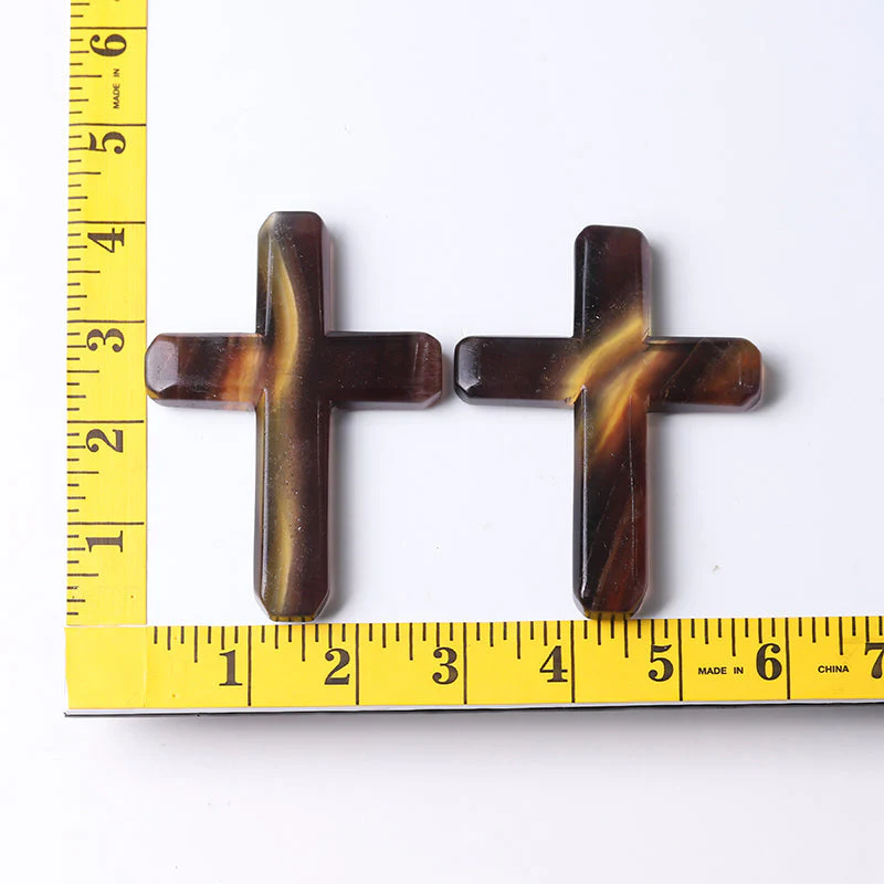 4-Inch Fluorite Cross Crystal Figurine Carving - Image 6