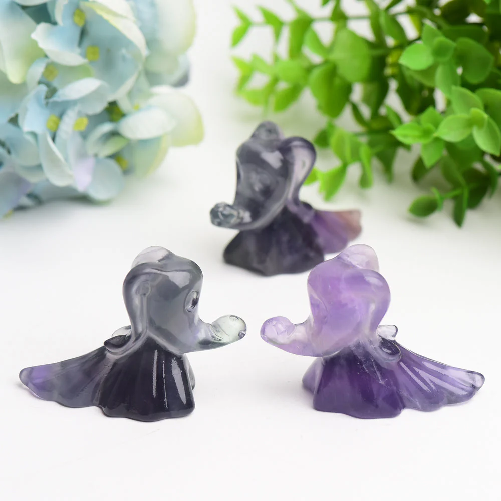 2.6" Fluorite Crystal Dog Figurine for Healing Energy - Image 2