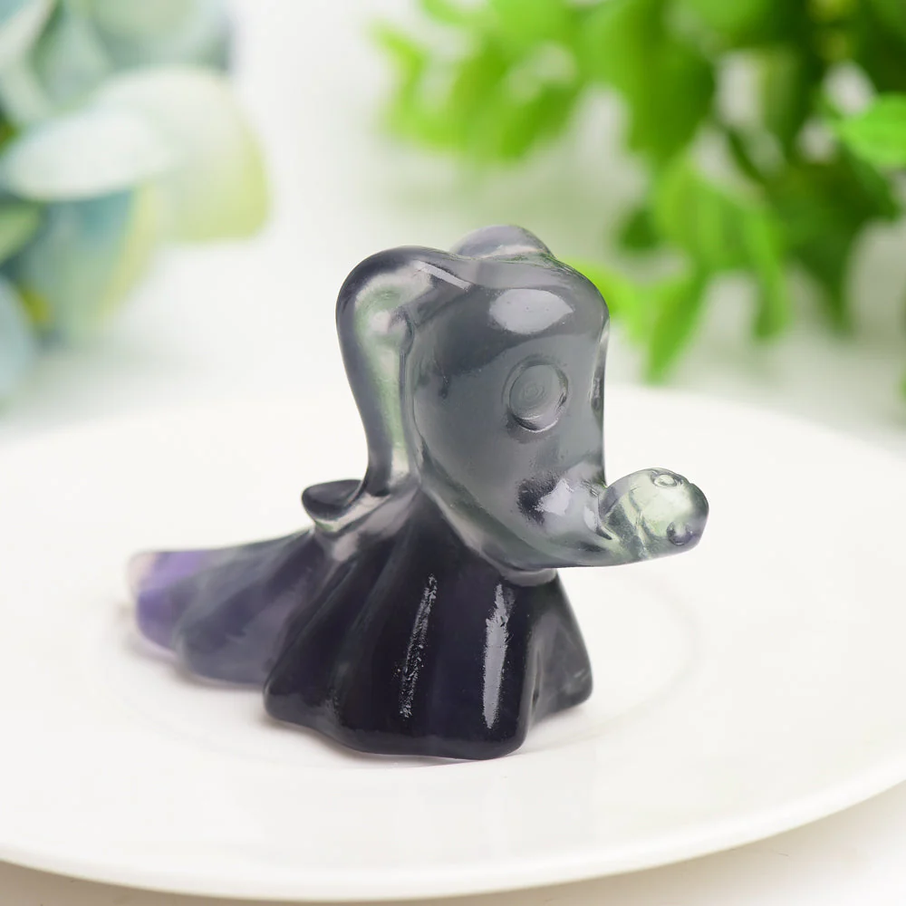 2.6" Fluorite Crystal Dog Figurine for Healing Energy - Image 3