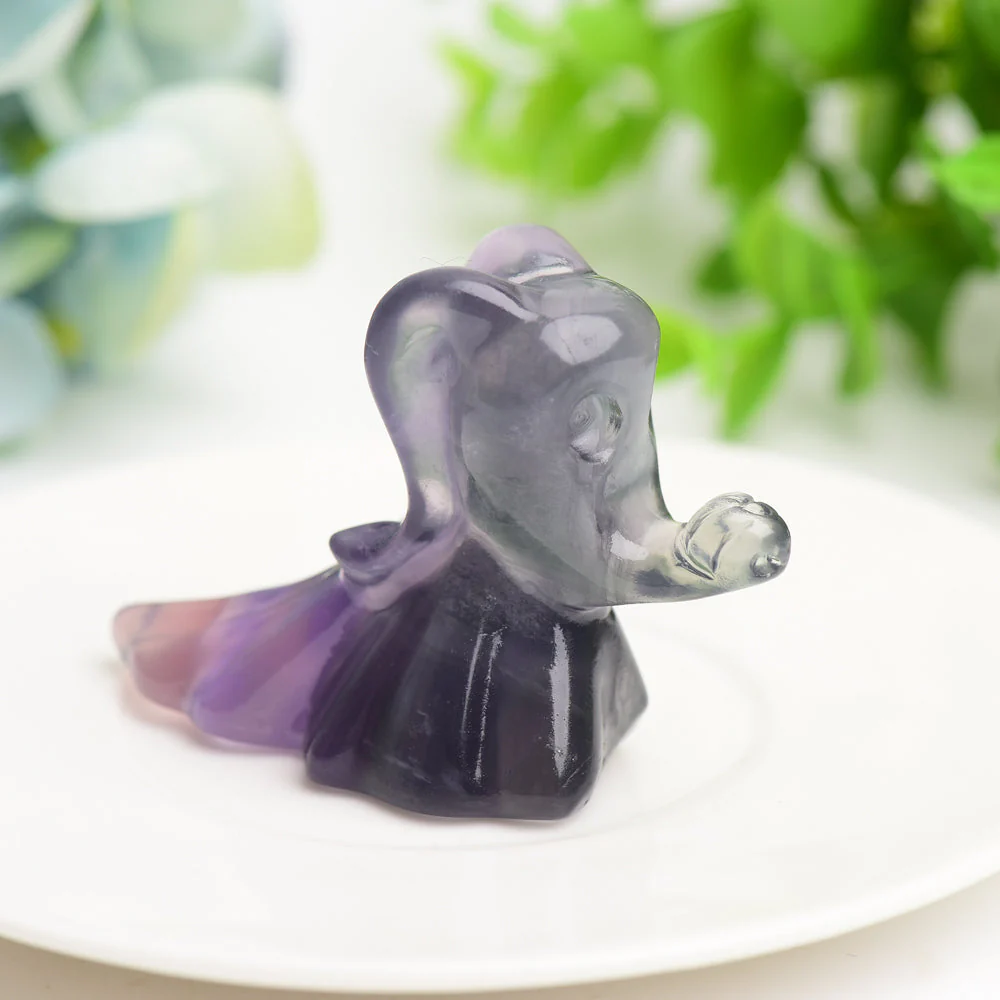 2.6" Fluorite Crystal Dog Figurine for Healing Energy - Image 5