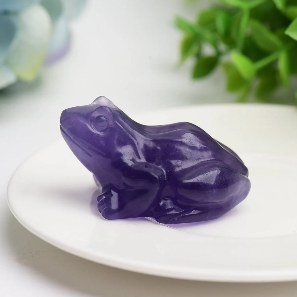 2.0 Inch Fluorite Crystal Frog Figurine for Healing - Image 5