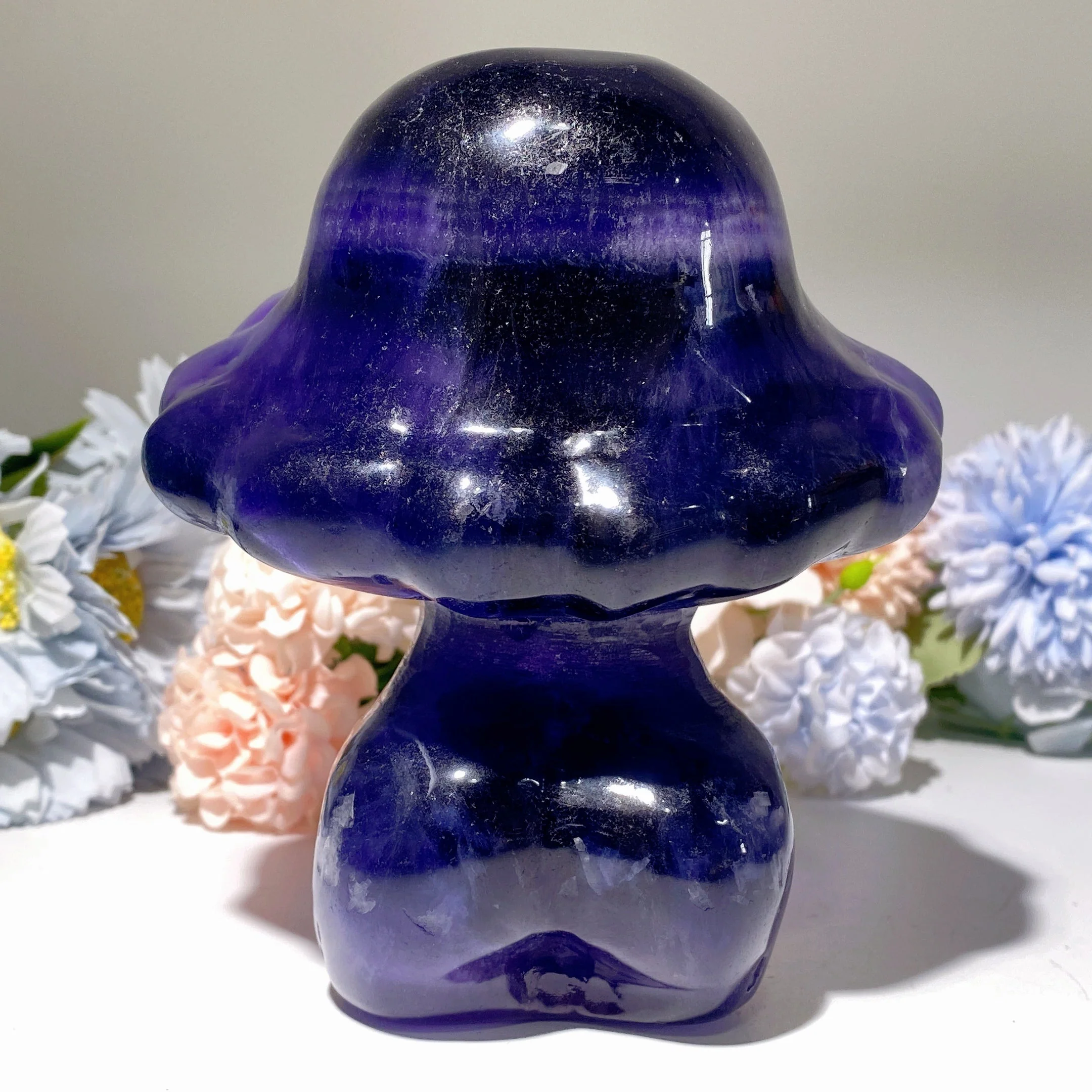 5.3 inch Fluorite Mushroom Crystal Carving for Healing - Image 7