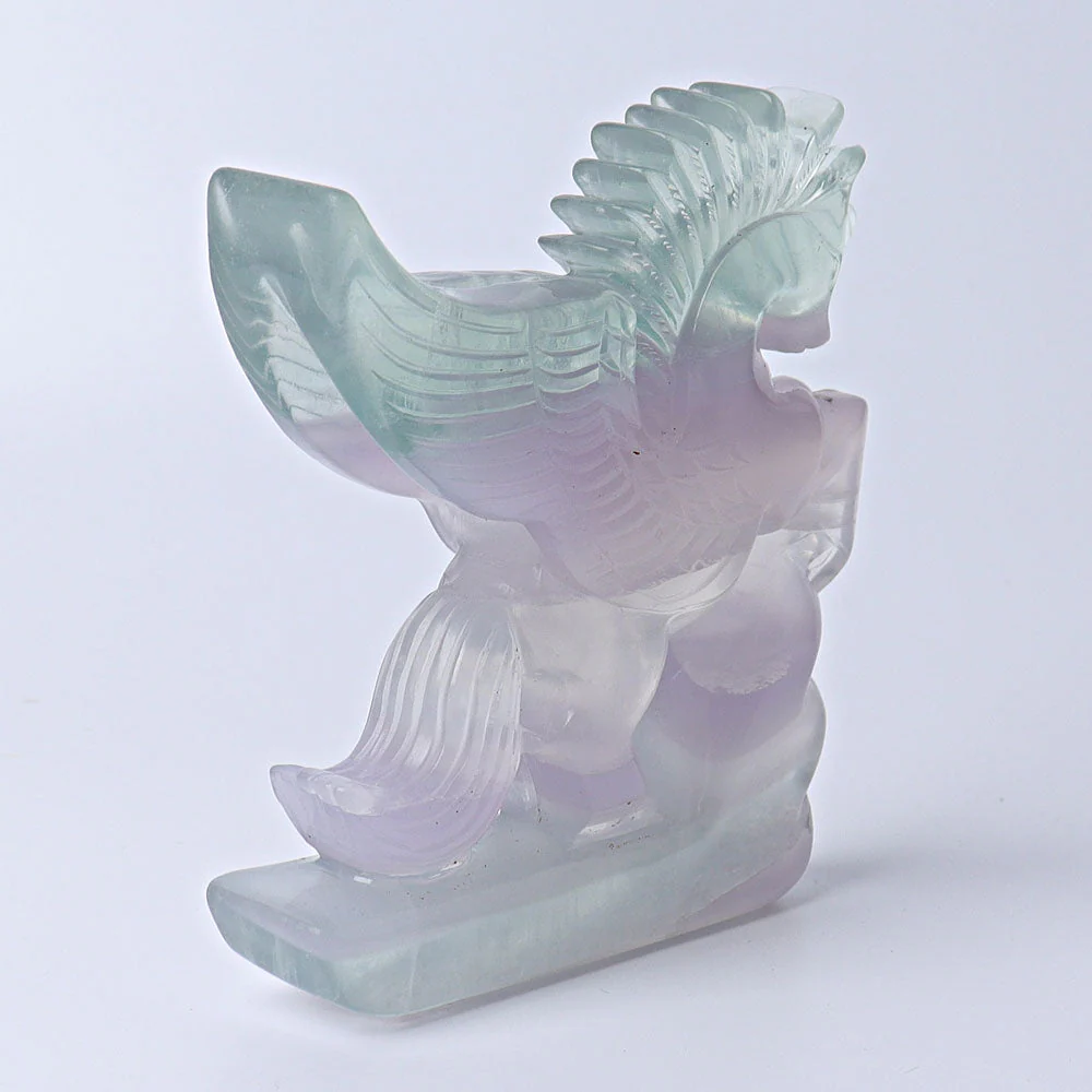 4.5" Fluorite Unicorn Crystal Animal Carving 4 Inches - Image 5