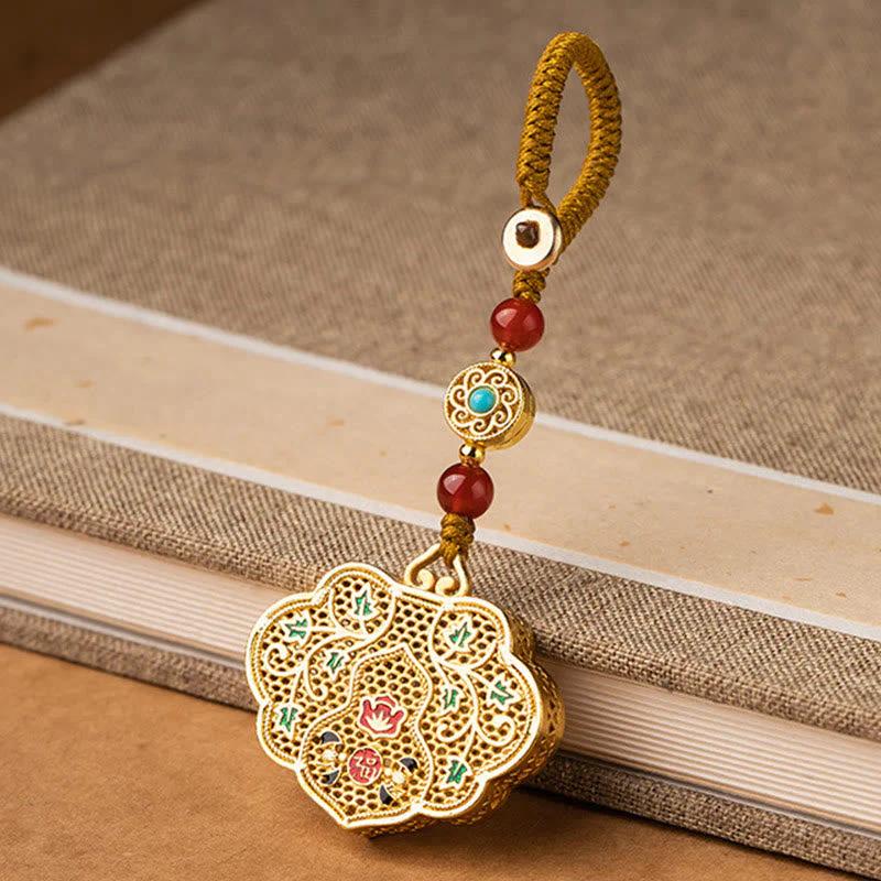 Agate Fu Character Key Chain for Good Luck & Blessing - Image 8