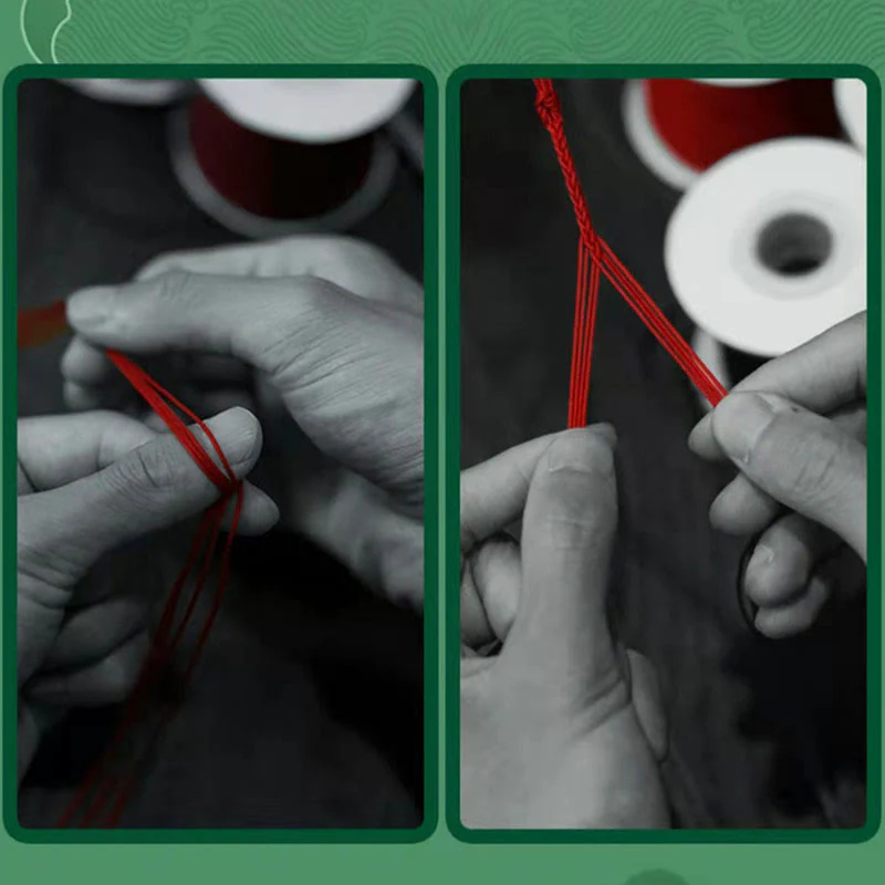 Multicolored Fu Character Red String Braided Bracelet 925 Silver - Image 18