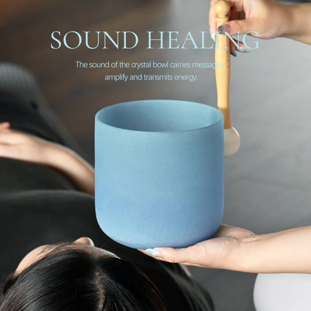 8 Inch G Note Lapis Lazuli Gemstone Fusion Singing Bowl - Image 2