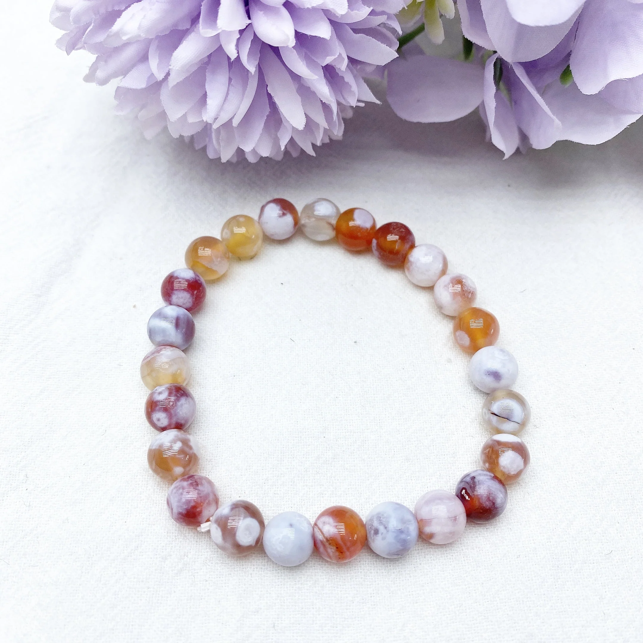 Galaxy Tiger Eye & Orca Onyx Chakra Bracelet 8mm - Image 6