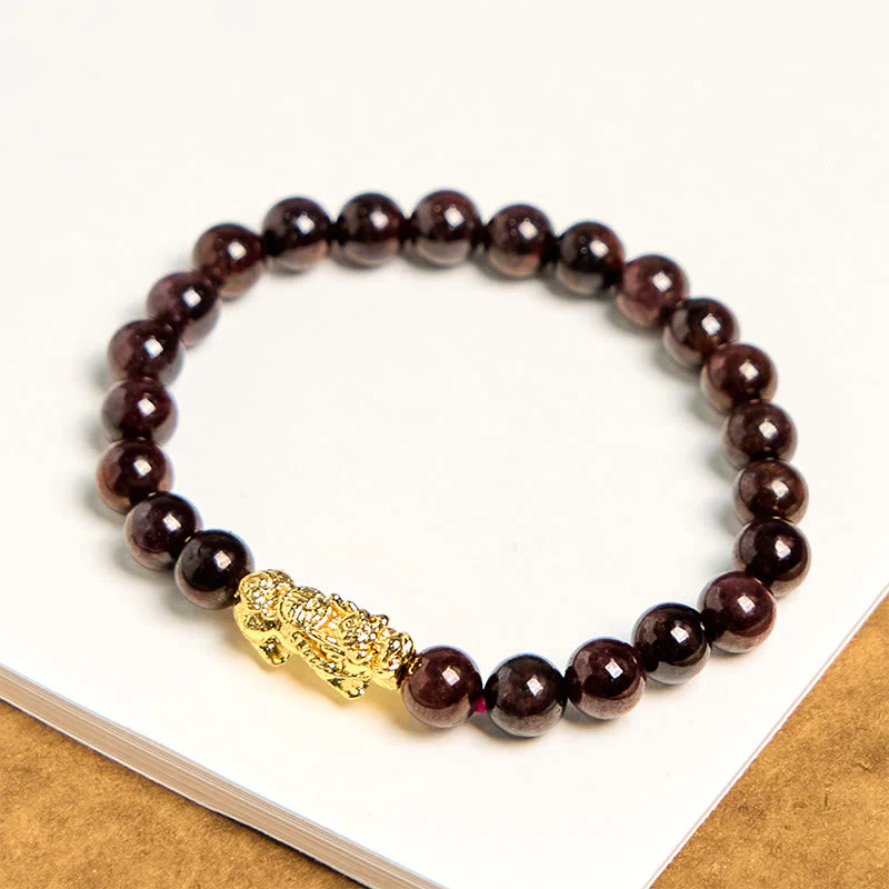 5mm Garnet PiXiu Protection Bracelet for Wealth - Image 4
