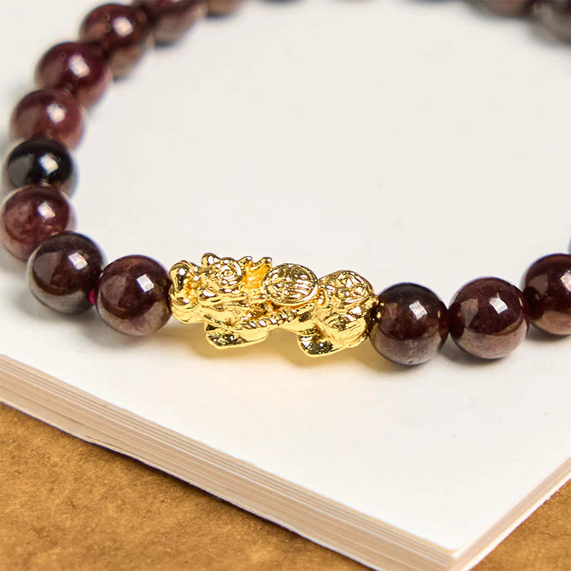 5mm Garnet PiXiu Protection Bracelet for Wealth - Image 5