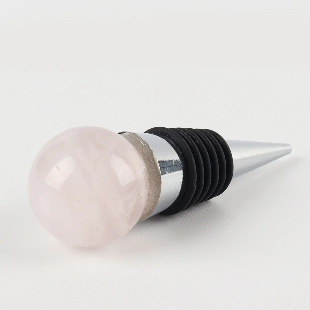 Gemstone Crystal Wine Stopper with 26mm Sphere Top - Image 6