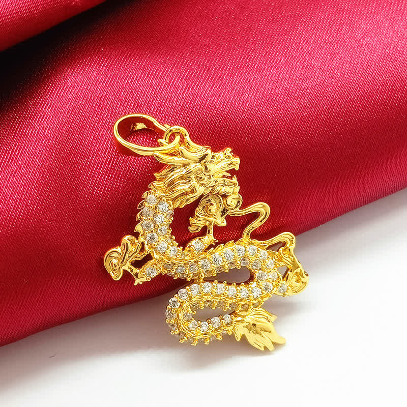 Gold Dragon Protection Necklace Pendant for Strength & Luck - Image 5