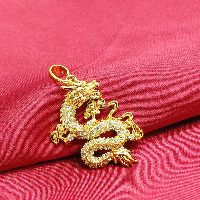 Gold Dragon Protection Necklace Pendant for Strength & Luck - Image 6