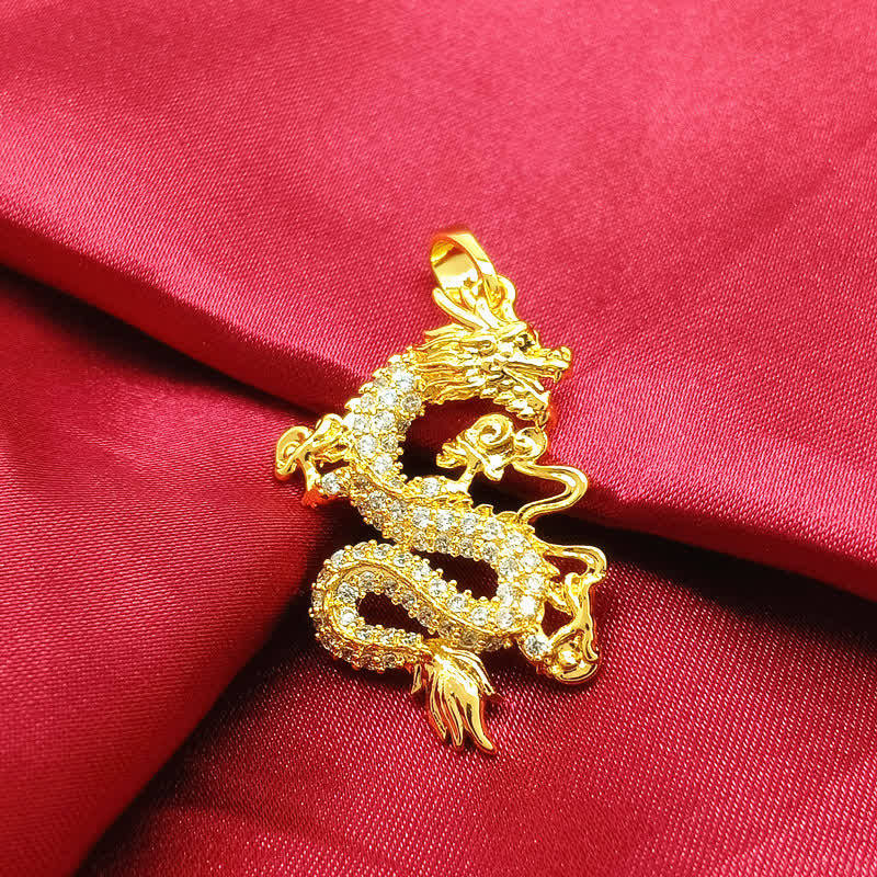 Gold Dragon Protection Necklace Pendant for Strength & Luck - Image 8