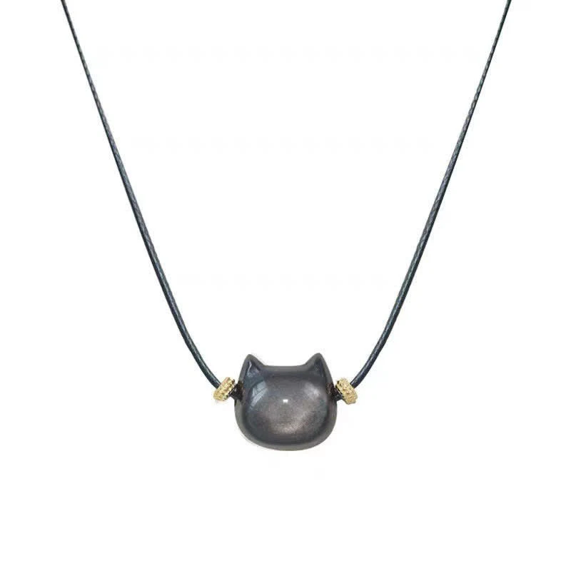 Gold Sheen Obsidian Lucky Cat Protection Bracelet - Image 41