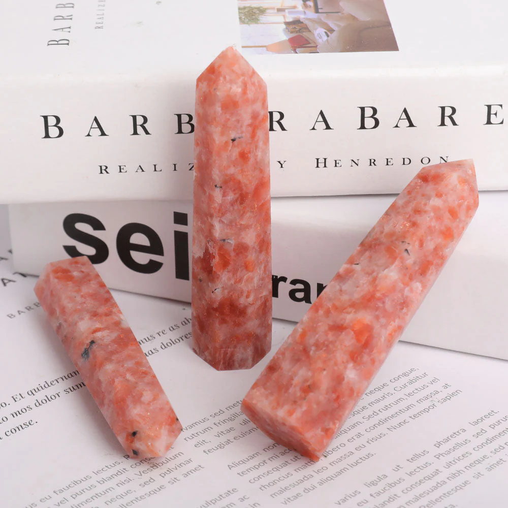 Set of 3 Gold Strawberry Quartz Crystal Points 3.5-4" - Image 4