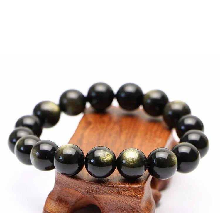 Golden Obsidian Bracelet - Natural Gemstone Accessory - Image 11