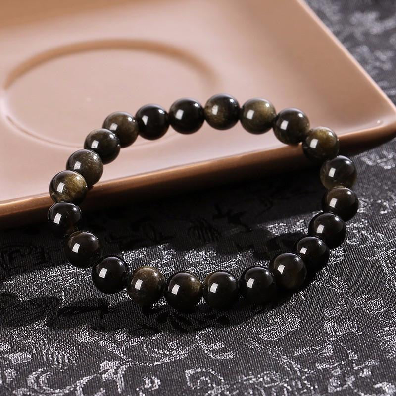 Golden Obsidian Bracelet - Natural Gemstone Accessory - Image 7