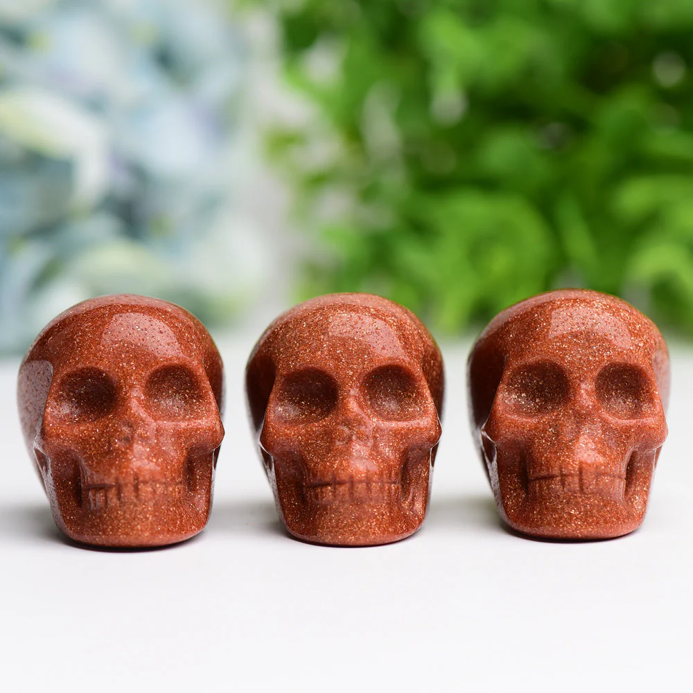 2.0 inch Golden Sandstone Crystal Skull Carving