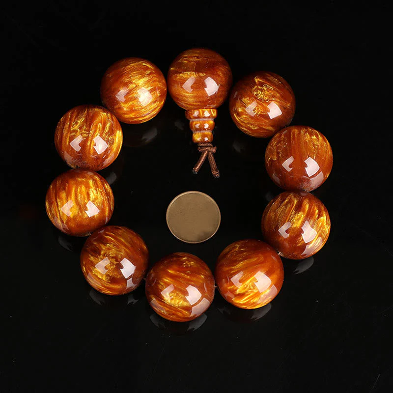 Golden Sea Willow Wrist Mala Bracelet for Success & Healing - Image 12