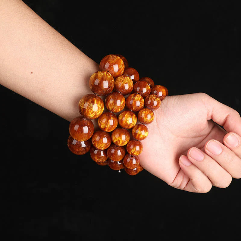 Golden Sea Willow Wrist Mala Bracelet for Success & Healing - Image 13