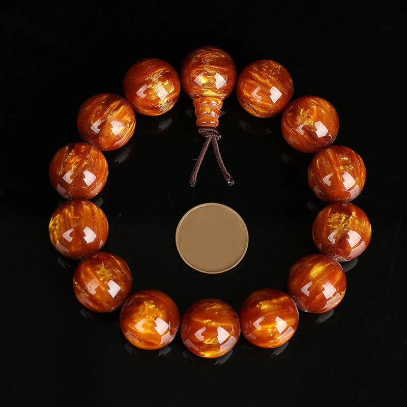 Golden Sea Willow Wrist Mala Bracelet for Success & Healing - Image 3