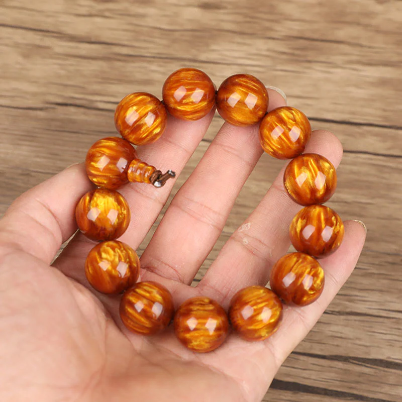 Golden Sea Willow Wrist Mala Bracelet for Success & Healing - Image 4