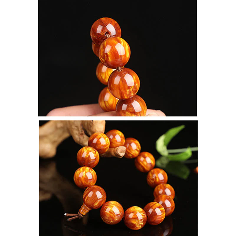 Golden Sea Willow Wrist Mala Bracelet for Success & Healing - Image 6