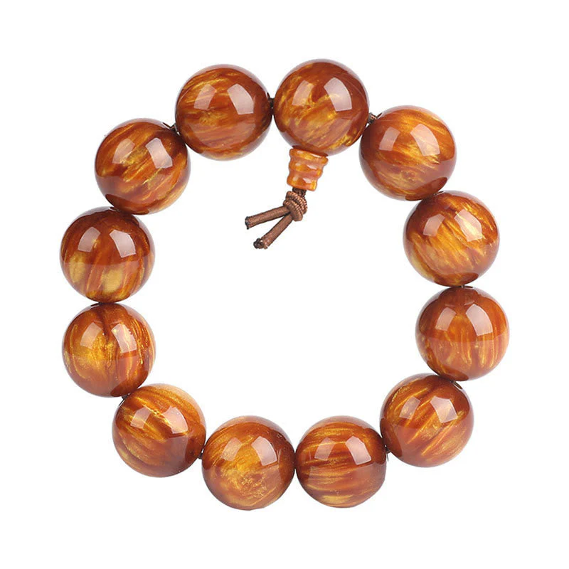Golden Sea Willow Wrist Mala Bracelet for Success & Healing - Image 9