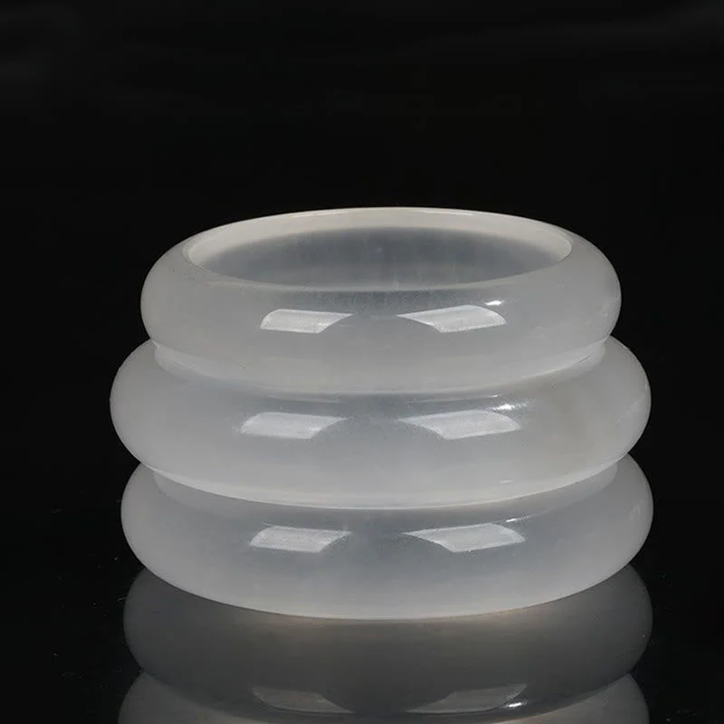 Golden Silk Jade Bracelet for Wealth and Luck, 58mm Bangle - Image 10