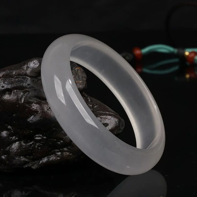 Golden Silk Jade Bracelet for Wealth and Luck, 58mm Bangle - Image 9