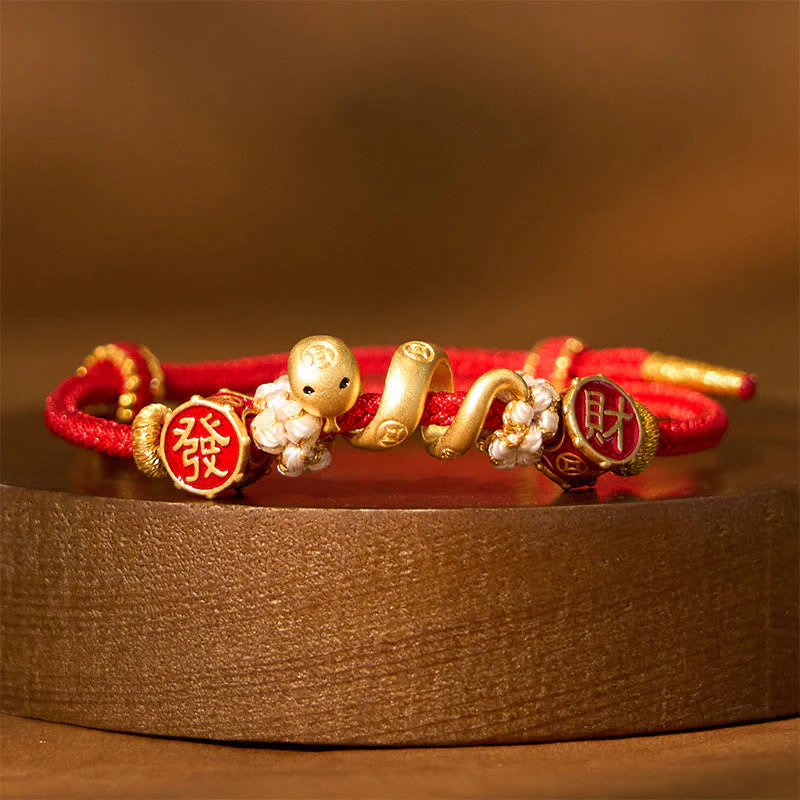 Golden Snake Prosperity Spiritual Jewelry Bracelet