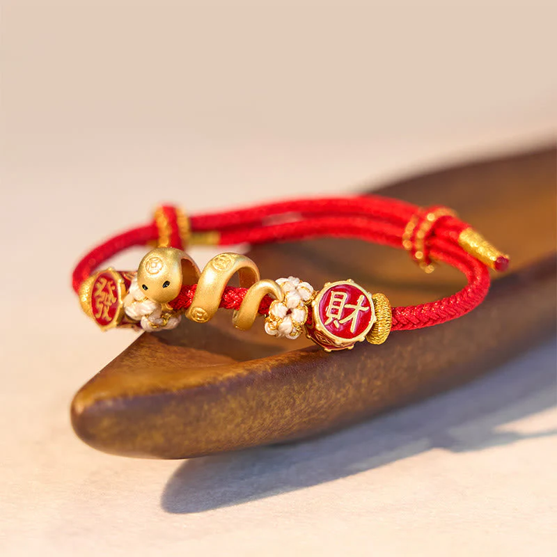 Golden Snake Prosperity Spiritual Jewelry Bracelet - Image 2