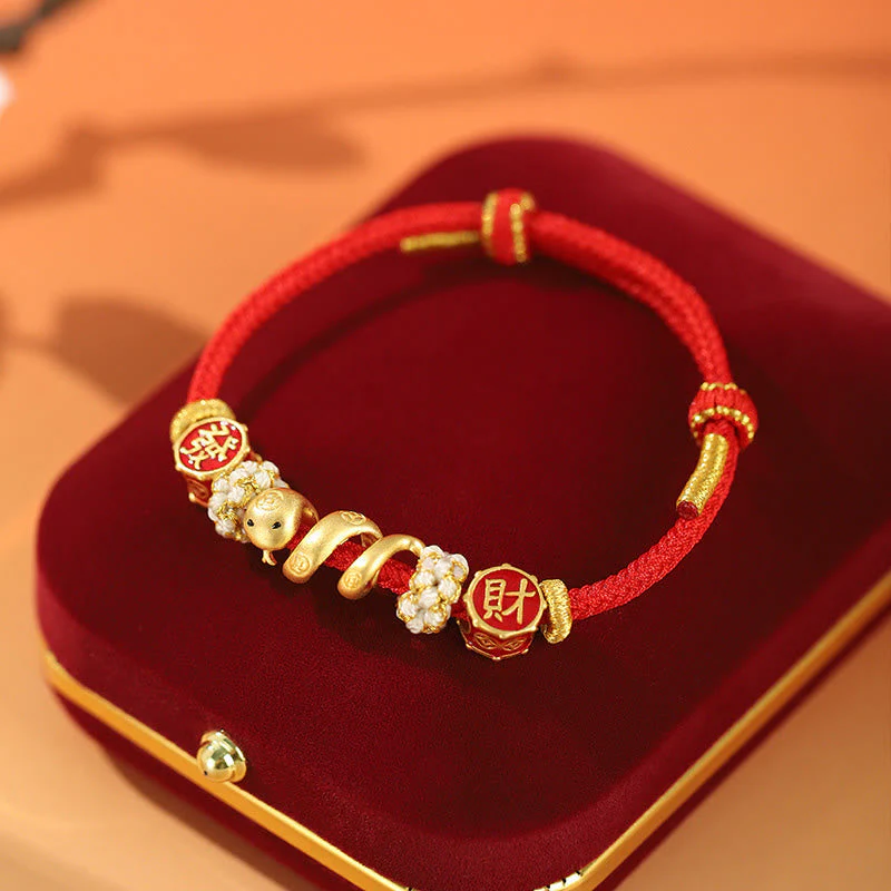 Golden Snake Prosperity Spiritual Jewelry Bracelet - Image 3