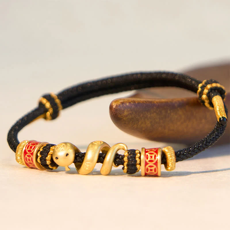 Golden Snake Prosperity Spiritual Jewelry Bracelet - Image 5