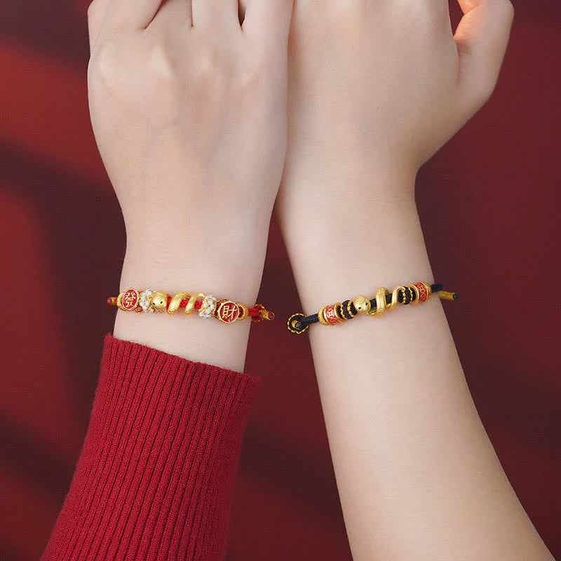 Golden Snake Prosperity Spiritual Jewelry Bracelet - Image 9