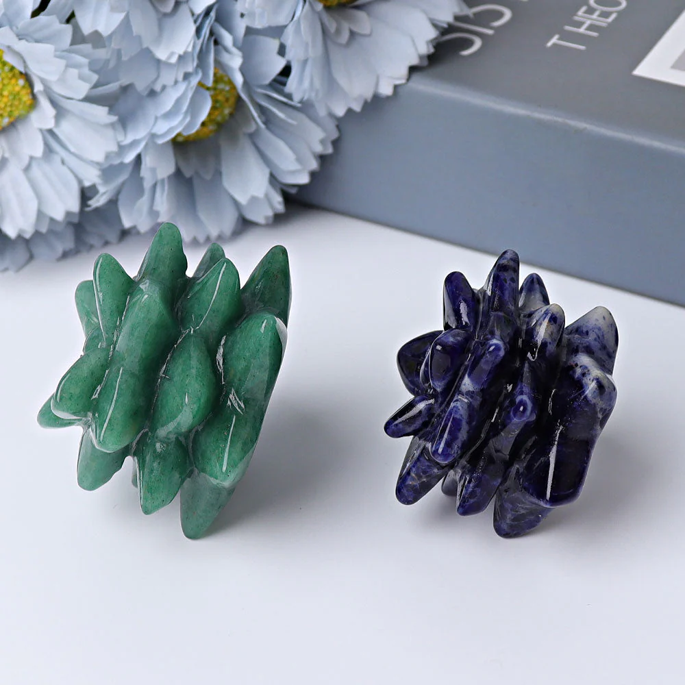 2-inch Green Aventurine Succulent Crystal Figurine - Image 3