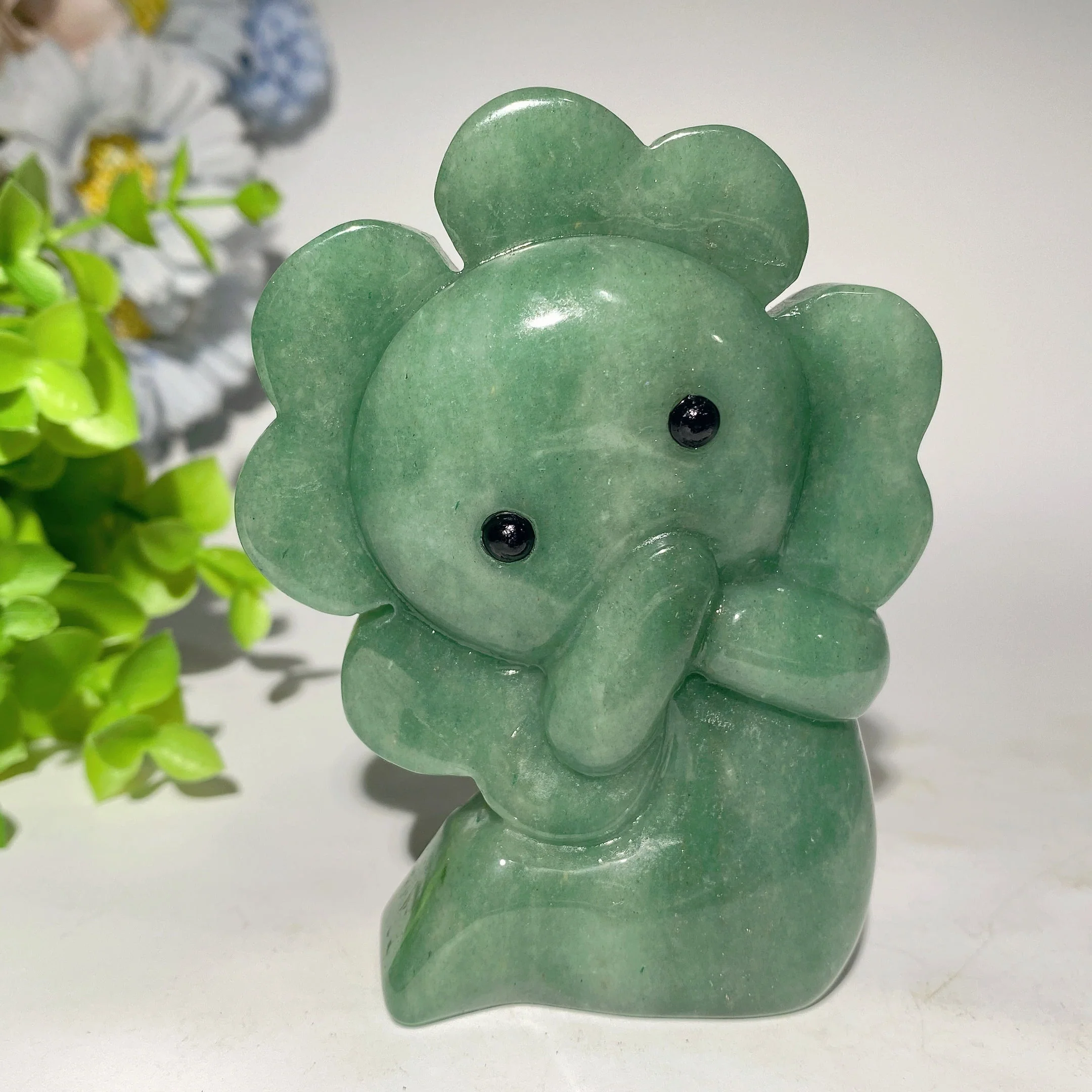 3.7 Inch Green Aventurine & Dream Amethyst Crystal Figurines - Image 4