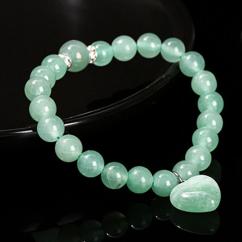 10mm Green Aventurine Love Heart Balance Bracelet - Image 15