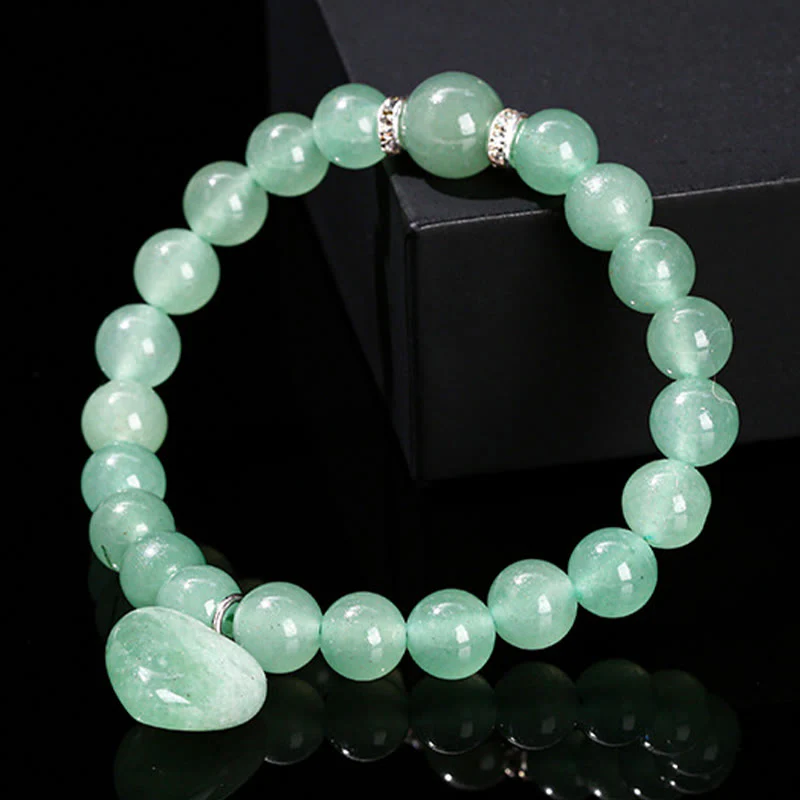 10mm Green Aventurine Love Heart Balance Bracelet - Image 16