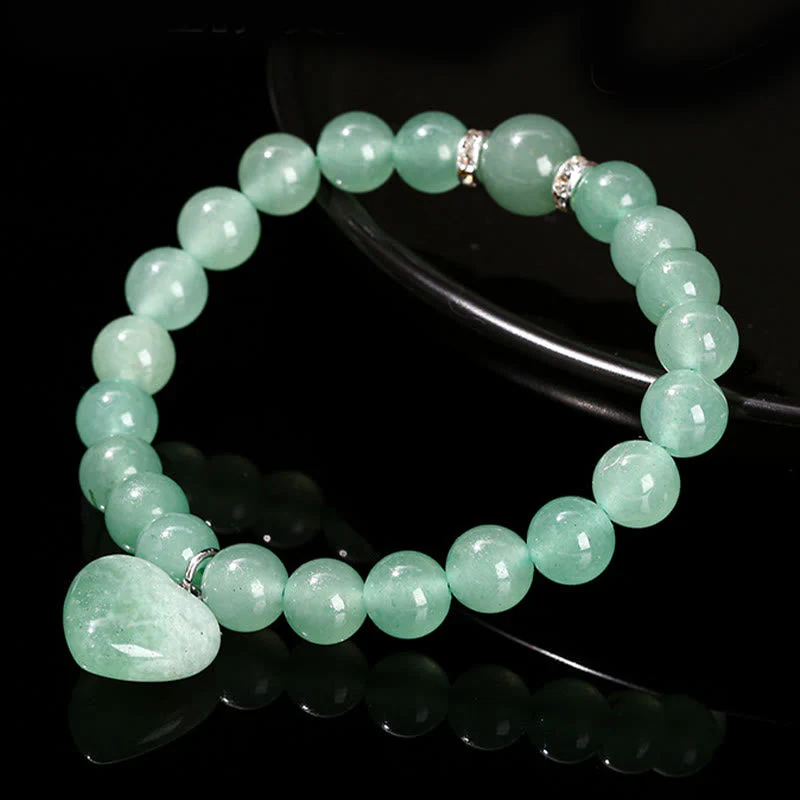 10mm Green Aventurine Love Heart Balance Bracelet - Image 18