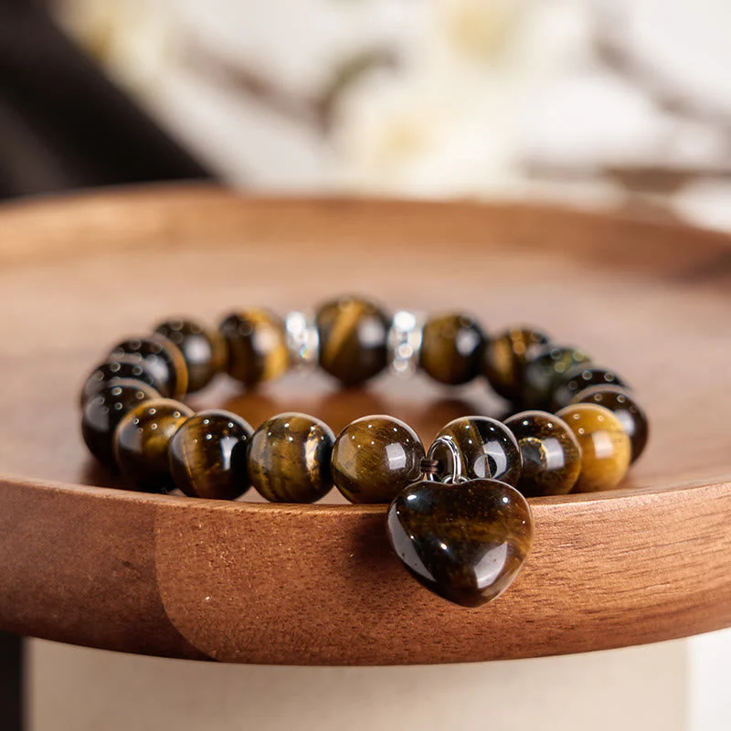 10mm Green Aventurine Love Heart Balance Bracelet - Image 2