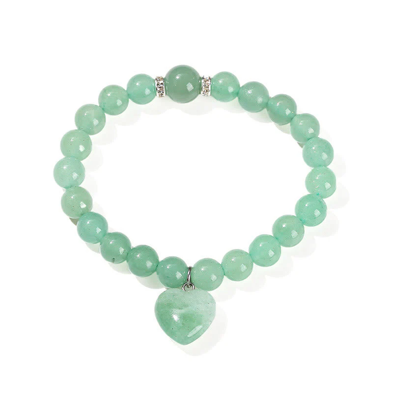 10mm Green Aventurine Love Heart Balance Bracelet - Image 20