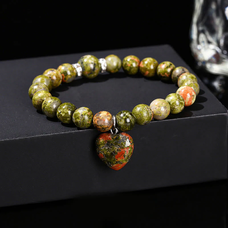 10mm Green Aventurine Love Heart Balance Bracelet - Image 21