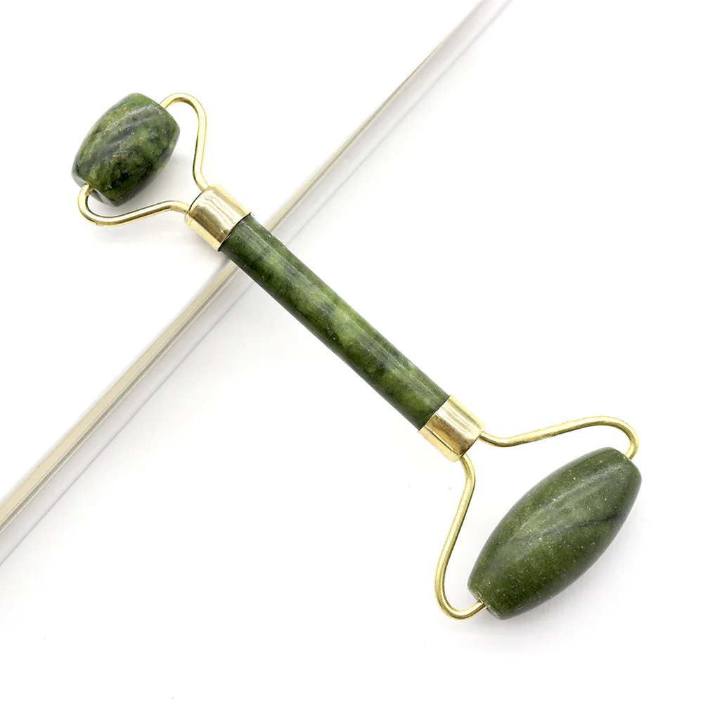 15cm Green Jade Stone Facial Massage Roller
